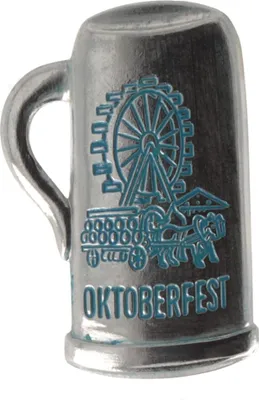 Bierkrug Hut-Abzeichen "Oktoberfest" von Hut-Breiter  in grau