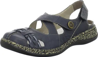 Produktbild von Rieker Damenschuhe Halbschuhe Slipper Slipper Blau Freizeit, Schuhgröße:38 EU
