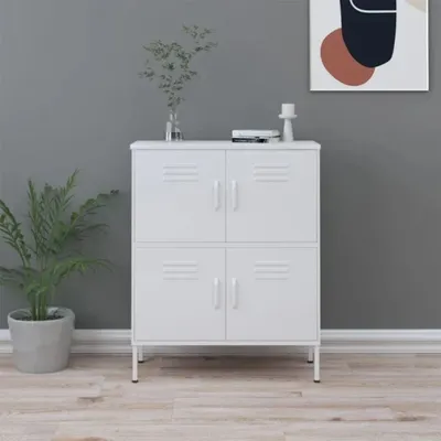 Produktbild von "im " Lagerschrank Weiß 80x35x101,5 cm Stahl - Kommoden CC13276