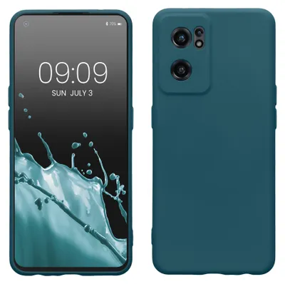 Produktbild von kwmobile Slim Case kompatibel mit OnePlus Nord CE 2 5G Hülle - Handyhülle aus Silikon in Petrol matt