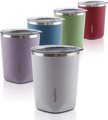 Image de Mug isotherme, 280 ml, gris crayon, avec couvercle