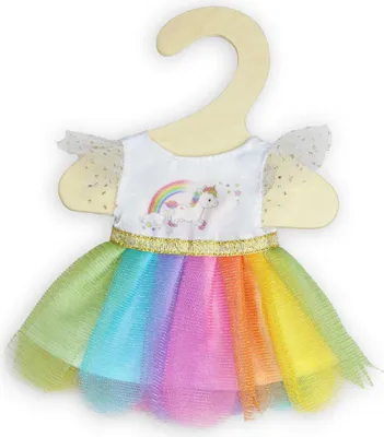 Produktbild von Heless Puppenkleid Einhorn Regenbogen 20-25cm - Einhorn Spielzeug