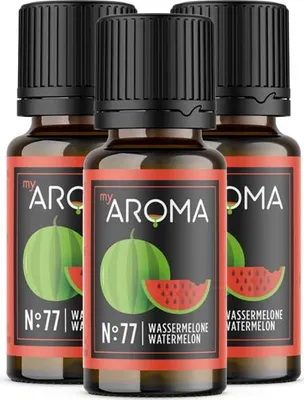 Produktbild von myAROMA Flavour Drops Wassermelone 3x10ml – Zuckerfrei, Kalorienfrei & Vegan, Ohne Künstliche Farbstoffe