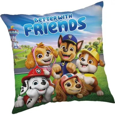 Imagen del producto de Almohada decorativa de Paw Patrol, diseño "amigos", 40 x 40 cm