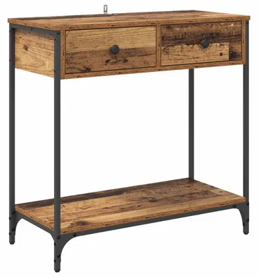 Immagine prodotto di Tavolo consolle con cassetto Legno vecchio 75 x 34,5 x 75 cm