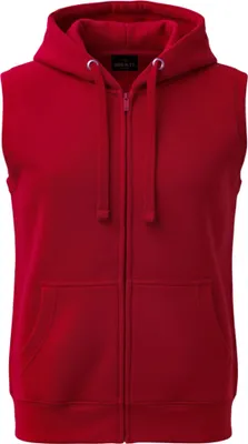 Produktbild von ROCK-IT Apparel Herren Hoodie Weste Ärmellos – Premium Kapuzenjacke mit Reißverschluss für Sport & Freizeit Rot 4XL