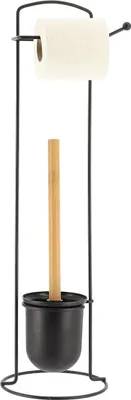 Produktbild von Tendance Toilettenburste mit Toilettenpapierhalter - schwarz - Metall