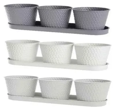 Produktbild von Pflanztopf Blumentopf Übertopf 4 TLG 11,5 x 35 x 10,5 cm Stückpreis