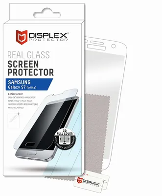 Produktbild von Displex Real Glass 3D, Samsung, Galaxy S7, Transparent, Weiß