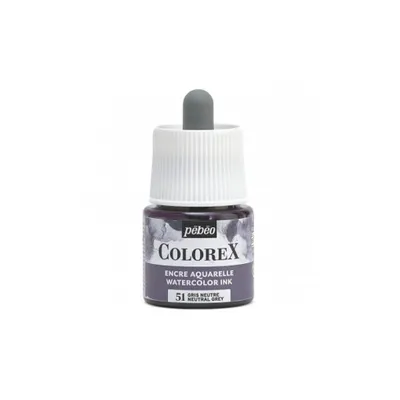 Produktbild von Pebeo Colorex Aquarelltinte, 45 ml, Neutralgrau