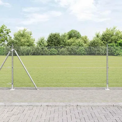 Productafbeelding van Maison Exclusive - Paal voor omheining. Zilverkleurig, 25 x 1 meter (netrol 19 x 19 mm)