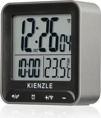 Immagine prodotto di Kienzle Sveglia digitale con radio Segnale DCF 2 orari di sveglia Funzione snooze Temperatura interna Tasti touch Retroilluminazione