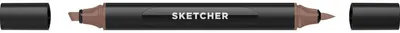 Produktbild von Molotow Twinmarker Sketcher brush+chisel M 135 kastanie