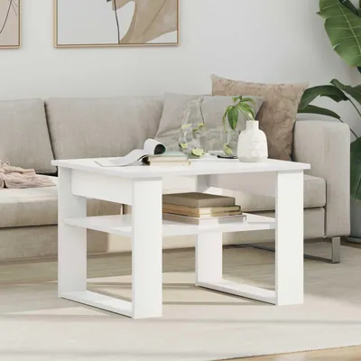 Produktbild von "Schlussverkauf" Couchtisch 1 PC  - Modernen Stil - Kaffeetisch - mit Speicher Weiß 64x54x44 cm Holzwerkstoff  C9687