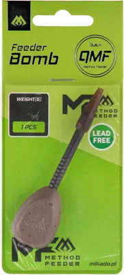Zdjęcie produktu dla Mikado INLINE MATCH FEEDER BOMB – ciężarek do wędki matchowej, ciężarek do wędki feederowej, ciężarek inline 15 g