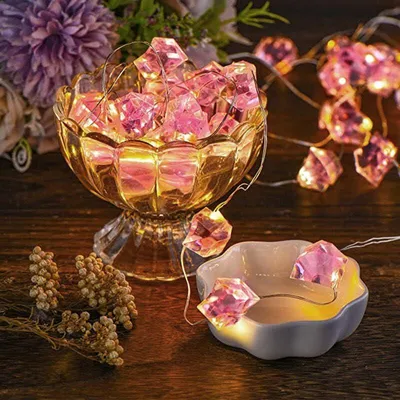 Feenlichter, 30 LEDs, 3 m, batteriebetrieben, rosa, für Dekoration