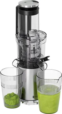 Produktbild von KitchenBrothers Slow Juicer - Vertikal - Entsafter - Obst- und Gemüsepresse - 80mm - 750ml - Grau