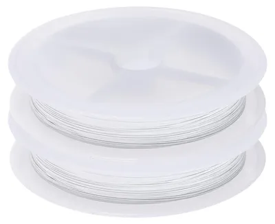 Basteldraht 2 Stück, 25 m, 0,3 mm, Edelstahl, weiß