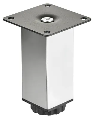 Produktbild von SOTECH Möbelfuß ZULU 38 x 38 mm – Höhe 100 mm, Chrom