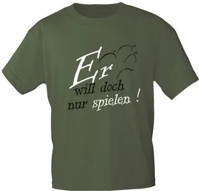 Produktbild von T-Shirt Er will doch nur spielen 10583 Military Green Gr. S-2XL Größe - M