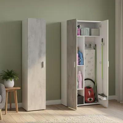Produktbild von Valdaora - Großer Mehrzweckschrank, 121x182 cm Weiß, Modular