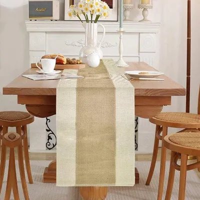 Produktbild von Jute Tafelrunner Natur 30x180cm Zweifarbig