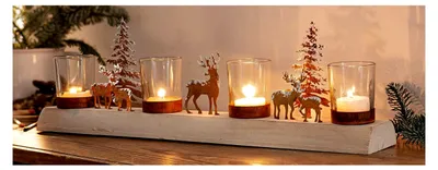 Produktbild von Lichterboard „Winterlandschaft“ für 4 Kerzen