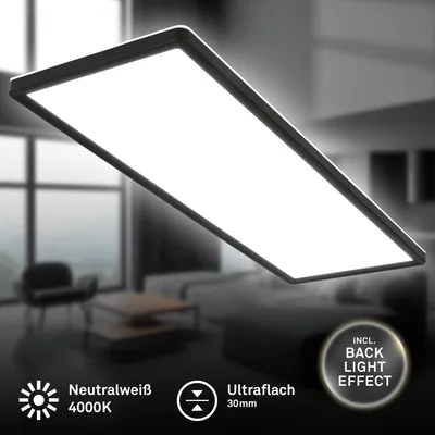 Obrázek produktu pro Stropní svítidlo Briloner Panel černý Podsvícení LED 22W 58cm