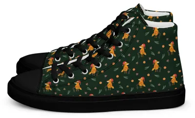 Produktbild von Mr. & Mrs. Panda Damen Sneaker Black Edition Fuchs Weihnachten Größe 44 1/2 - Grün - Geschenk, Turnschuhe Schwarz, Schwarze Sneakers, Schwarzer, Füchse, Nikolaus, Winter