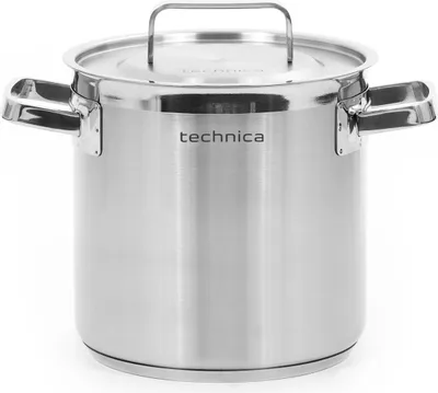 Produktbild von TECHNICA Hoher Topf 6,3L | 20 cm | Edelstahldeckel | Edelstahl Induktion Kochtopf