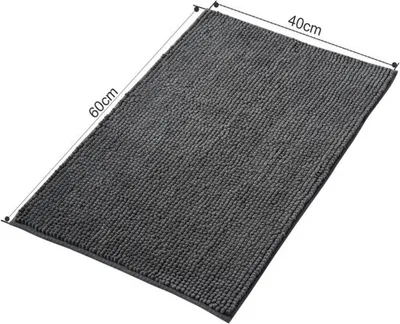Obrázek produktu pro Unyqoos® měkká protiskluzová koupelnová rohož do sprchy a vany, pratelná žinylka, tmavě šedá, 40 x 60 cm