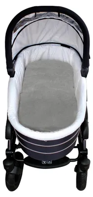 Produktbild von Heitmann Lammfelleinlage für Kinderwagen Lammfell ca.73x33cm grau