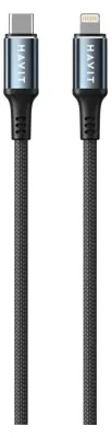 Produktbild von Havit 6939119039783, 1 m, Lightning, USB C, Schwarz, 30 W, 10 V