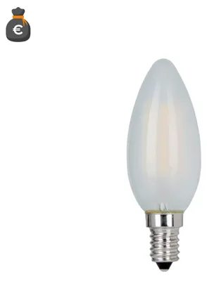 Obrázek produktu pro LED žárovka Alcapower ve tvaru svíčky C35, matné sklo, 4 W, E14, 450 lm, 4000 K, neutrální bílá, 360 stupňů, energetická třída E – vysoce účinný produkt