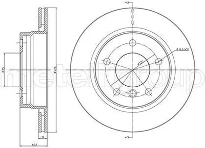 Produktbild von 2x METELLI Bremsscheibe 23-0450C für BMW 3 Limousine (E46) 3 Touring (E46)