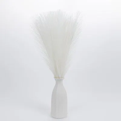 Image de Décoration en herbe de la pampa artificielle, blanc laiteux, 20 pièces, 55 cm