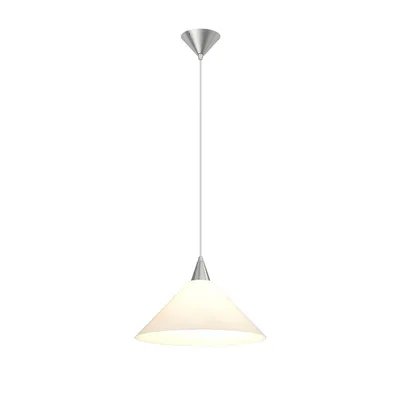 Produktbild von Lindby Pendelleuchte Petra, weiß, Glas, Ø 40 cm, Kegel, E27