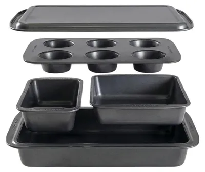 Produktbild von Omgoods – 5-teiliges Antihaft-Backblech-Set – Brotform, Muffinform und mehr