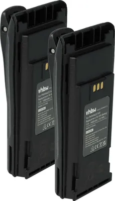 Produktbild von vhbw 2x Akku Ersatz für Motorola NNTN4851AC, NNTN4851A, NNTN4851, NNTN4497AR für Funkgerät, Walkie Talkie (1400 mAh, 7,2 V, NiMH) + Gürtelclip