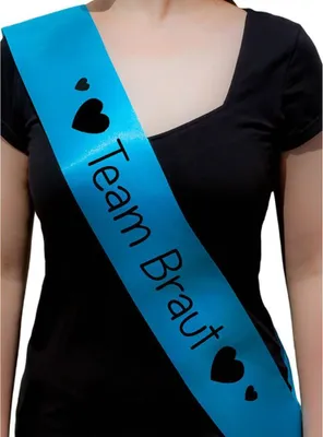 Produktbild von Oblique Unique Schärpe Team Braut JGA Junggesellinnenabschied Hen Party türkis