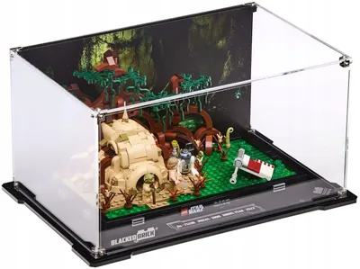 Obrázek produktu pro Černá vitrína s potištěnou zadní stranou pro LEGO® Star Wars 75330 – Výcvik Jediů