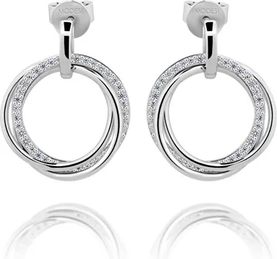 Image de Boucles d'oreilles en argent avec zirconium M23042