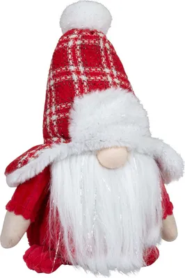Produktbild von Weihnachten Deko Wichtel 30cm Figur Gnom sitzend rot