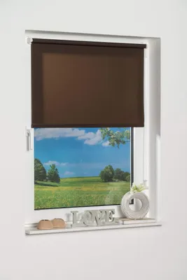 Produktbild von K-home Minirollo 90 x 150 cm Schoko Klemmfix Tageslichtrollo Fensterdekoration