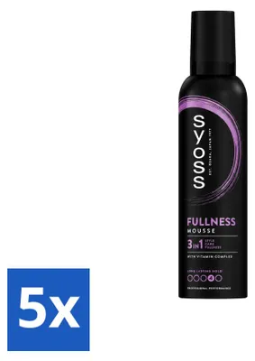 Productafbeelding van 5 x Syoss Volume Haarmousse - 250 ml - Voordeelverpakking - 5 stuks