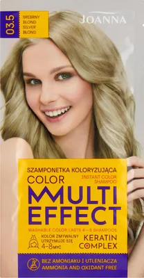 Zdjęcie produktu dla Szamponetka Koloryzująca Do Włosów Joanna Multi Effect Keratin Srebrny Blond 35G
