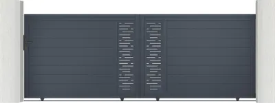Produktbild von Schiebetor aus aluminium 4m ARLBERG H.140cm grau