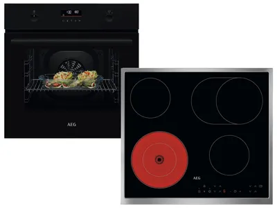 Produktbild von AEG AB32BP1 Set Backofen BPK53516XB + Glaskeramikkochfeld NRN64A06XB