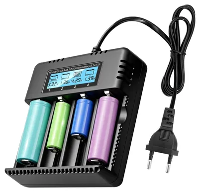 Productafbeelding van Oplader LCD Acculader voor 3,7 V Lithium Batterijen