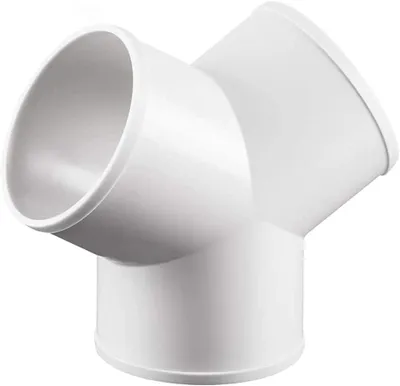 Imagen del producto de Conector en "Y", de 3 vías, 100 mm, de plástico, para sistemas de ventilación